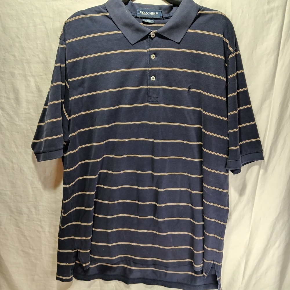 Men's XL Polo Golf Ralph Lauren. Navy And Gold. 100% Pima Cotton.